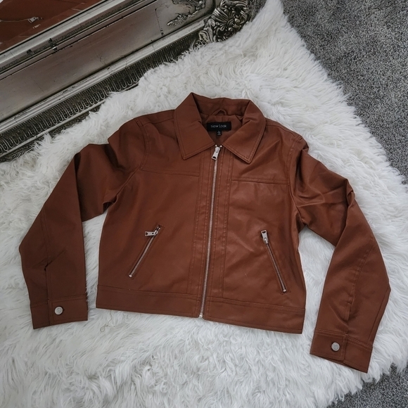 New Look Faux Leather Jacket. Size Large. New without tags. - Picture 1 of 7